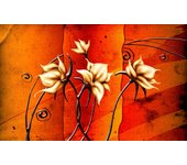 Cuadro flores en verano - 80x50 cm