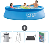 Paquete de piscina - intex - alrededor - 305x305x76 cm + accesorios cb128