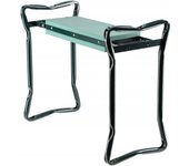 Kadax banco de jardín plegable con cojín de espuma, 59,5 x 49 x 27,5 cm, banco de jardín, rodillera, ayuda para las rodillas, verde, sin bolsa