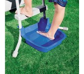 Pédiluve piscine flowclear carré 41x41xh15cm accroche échelle bestway