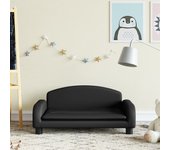 Maison exclusive - sofá para niños de cuero sintético negro 70x45x30 cm