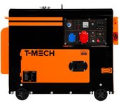 Generador eléctrico diésel trifásico silencioso gasolina 400v 6500w 13hp, con interruptor de transferencia