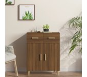 Aparador | aparador de comedor | armario de cocina madera contrachapada marrón roble 69,5x34x89 cm cfw44585