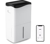 Deshumidificador 50l/día hasta 60㎡ con 4 modos, 2 velocidades de ventilador, humedad con depósito 5l pantalla táctil control wifi temporizador 24h