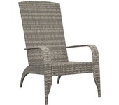 Silla de jardín | silla de exterior | sillon jardín adirondack ratán sintético gris cfw598826