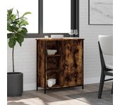 Aparador | aparador de comedor | armario de cocina de madera de ingeniería roble ahumado 70x30x80 cm cfw93937