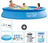Paquete de piscina - intex - alrededor - 305x305x61 cm + accesorios a458