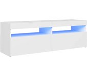 Mueble de tv con iluminación led blanca 120x35x40 cm
