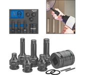 Hazet 990s/11 serie di inserti chiave a bussola per giravite ad impulso xzn per avvitatore ad impulso, nero, attacco quadro, cavo, 20 mm 3/4 di pollic