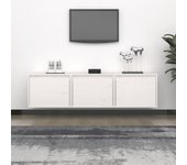 Muebles para tv 3 piezas madera maciza de pino blanco
