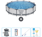 Paquete de piscina - bestway - alrededor - 366x366x76 cm + accesorios cb58
