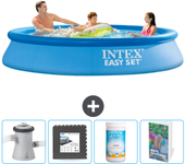 Paquete de piscina - intex - alrededor - 305x305x61 cm + accesorios cb125