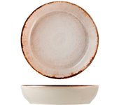 H&h lote de 12 platos hondos decorados de gres artesanal 20 cm.