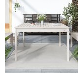 Vidaxl mesa de jardín madera maciza pino blanco 121x82,5x76 cm