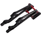 Juego de montaje de alerón trasero rc accesorio de actualización de coche de control remoto para modelo arrma kraton 1/8 (negro y rojo)