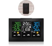 Estación meteorológica lcd en color con sensor inalámbrico para exteriores, previsión meteorológica d+3, función de alerta de heladas
