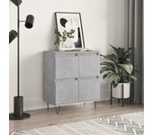 Aparador | aparador de comedor | armario de cocina de madera contrachapada gris hormigón 60x35x70 cm cfw89842