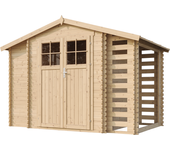 Timbela m389f caseta de madera con leñera y trastero - 3,53 + 0.97 + 0.97 m2