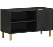 Mueble tv | mueble de salón | mesa de tv madera de ingeniería negro 80x33x46 cm cfw96761