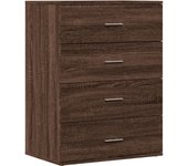 Aparador | aparador de comedor | armario de cocina de madera de ingeniería gris sonoma 60x39x80 cm cfw34960