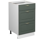 Vicco mueble bajo de cocina fame-line, verde dorado casa de campo, 50 cm sin encimera