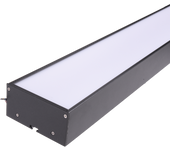 Regleta lineal aluminio 24w 900x80mm superficie/colgar 4200k ip20 marco negro