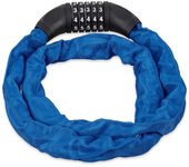 Relaxdays candado de cable numérico, sistema antirrobo para bicicletas, combinación de cinco números, acero, azul