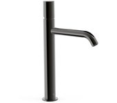 Tres 26130701km study grifo monomando caño alto para lavabo color negro metalizado