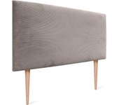 Dhome cabecero de pana liso con patas alta gama moderno cabezal tapizado cama lujo dormitorio acolchado (marrón, 90x105cm)