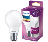 Philips lampadina led classic, equivalente a 100w, attacco b22, luce bianca calda, non dimmerabile
