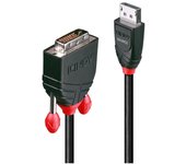 Lindy 41490 adaptador de cable de vídeo 1 m dvi-d displayport negro