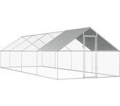 Gallinero exterior 2,75 x 8 x 1,92 m acero galvanizado