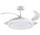 Ventilador de techo kigali bel air 72w aspas retráctiles mando a distancia blanco ø108 cm