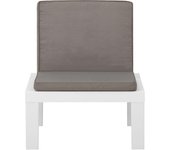 Silla de jardín | silla de exterior | sillon jardín con cojín plástico blanco cfw601077
