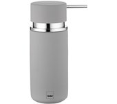 Kela 20422 dispenser per sapone in ceramica per, diametro 6,5 cm, 300 ml, 6,50 x 6, 50 x 16,50 cm, colore grigio chiaro