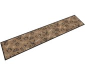 Alfombra de cocina lavable con estampado marrón matinal de terciopelo 60x300 cm