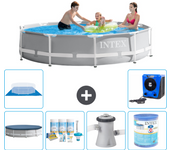 Paquete de piscina - intex - alrededor - 305x305x76 cm + accesorios a1843
