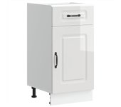 Mueble bajo cocina kalmar madera ingeniería blanca alto brillo
