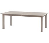 Hespéride - mesa de jardín extensible allure de aluminio, efecto madera y avena, 12 plazas