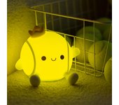 Luz de noche con forma de pelota de tenis, lámpara de silicona, lámpara de noche para dormitorio, luz cálida (inglés) 139,6 x 122 x 111,5 mm
