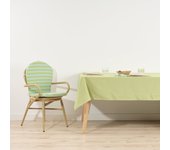 Mantel antimanchas tacto tela jacquard maglia liso pistacho - 160x160 cm