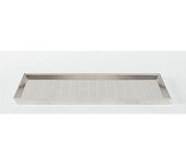 Pentole agnelli pasticceria e pizza teglia rettangolare in lega 3003 forata, alluminio, 50 x 35 x 3 cm