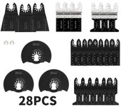 28 uds accesorios multiherramienta vibratorios hoja de sierra universal para parkside dewalt ryobi bosch corte de madera/metal/plástico
