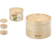 Vaporera quttin bambú 2 niveles (23-21 x 15.5 cm)