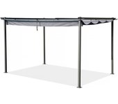 Pérgola con techo retráctil - 3 x 4 m - antracita