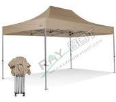 Carpa plegable 3x4,5 crudo sin laterales . aluminio 45 mm. tejido recubierto de pvc impermeable, repelente al agua de 350gm