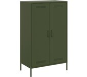 Aparador | aparador de comedor | armario de cocina de acero verde oliva 68x39x113 cm cfw75459