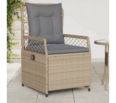 Maison exclusive - sillones reclinables de jardín 2 uds ratán sintético beige