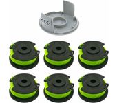 Carrete de repuesto de 6 piezas para desbrozadora ryobi. para cepillos de radio rlt36b33 y ry36lt33a-0 (6 carretes + 1 tapa).