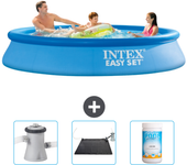 Paquete de piscina - intex - alrededor - 305x305x61 cm + accesorios cb80